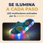 Se ilumina a cada paso — LED multicolores activados por la presión del paso